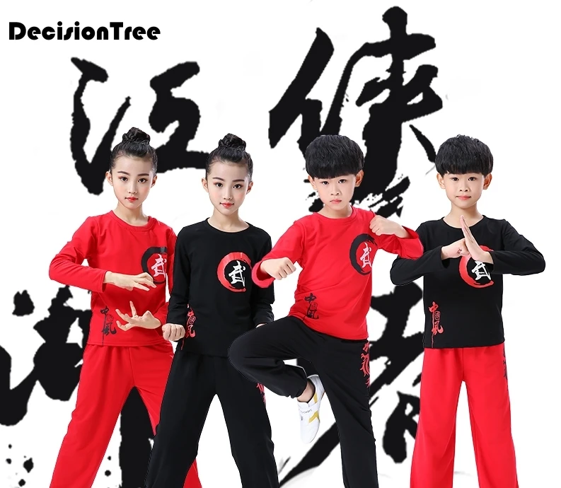 2023 children sanda uniform chinese traditional wushu suit for kids martial arts sets kick boxing chinoiserie top+pants outfit