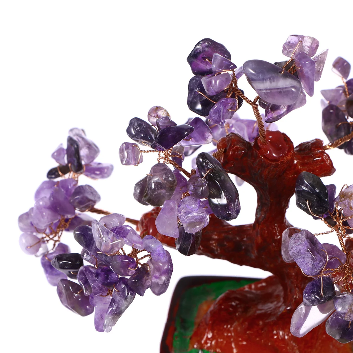 

Purple Crystal Plant Artificial Potted Tree Decoration for Home Office Relax Crystal Plant Artificial Tree