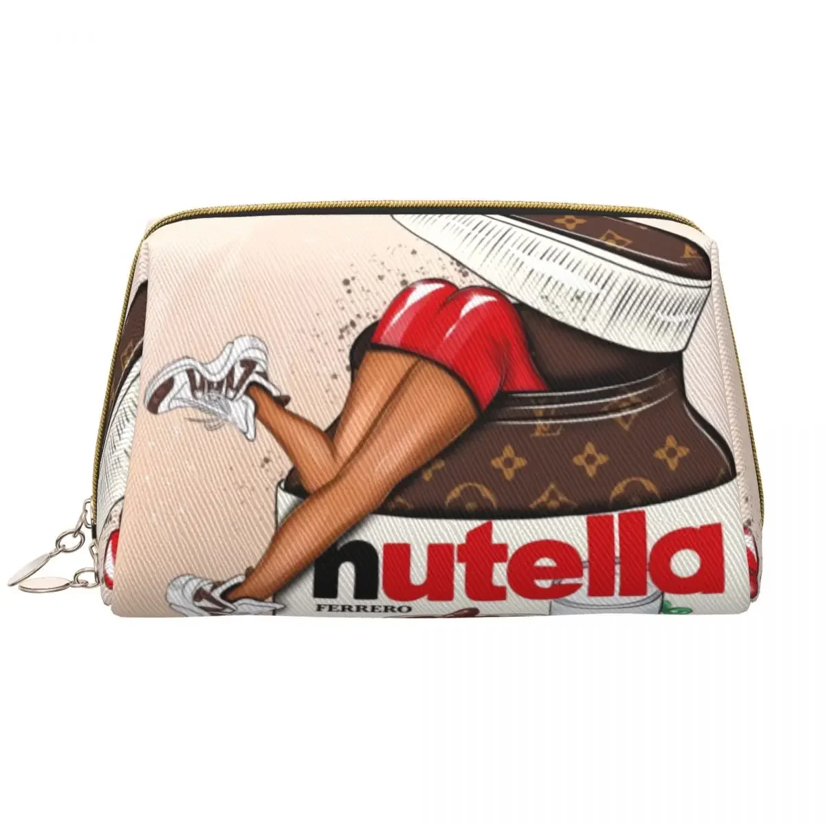 

Italy Nutellas Jar Cosmetic Bag Women Fashion Large Capacity Makeup Case Beauty Storage Toiletry Bags