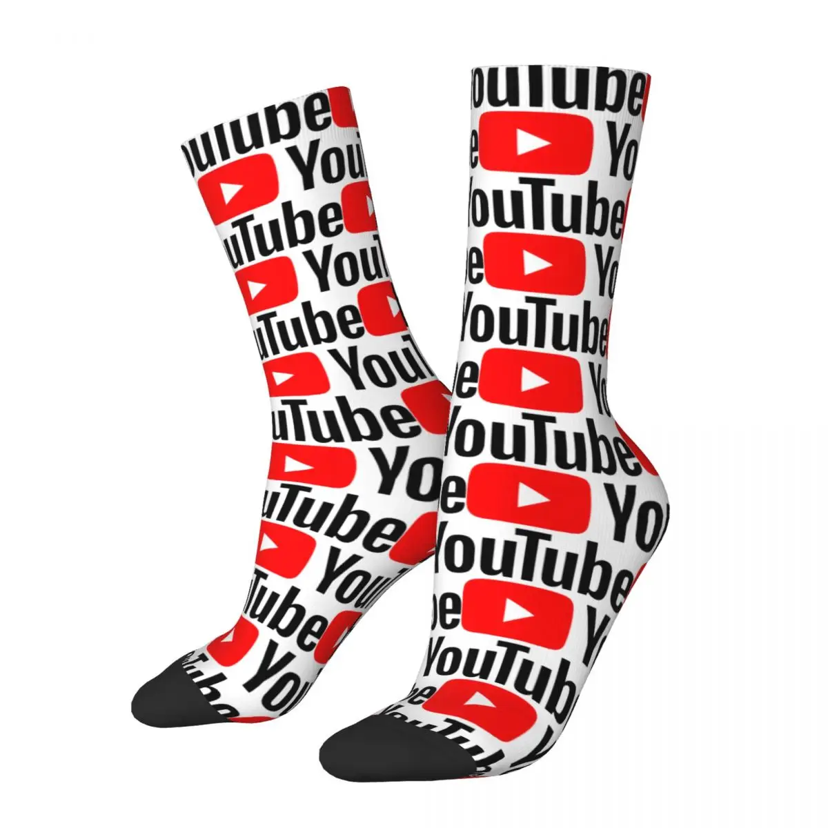 

New YouTube Logo Socks All Season Long Socks Accessories for Man's Woman's Gifts