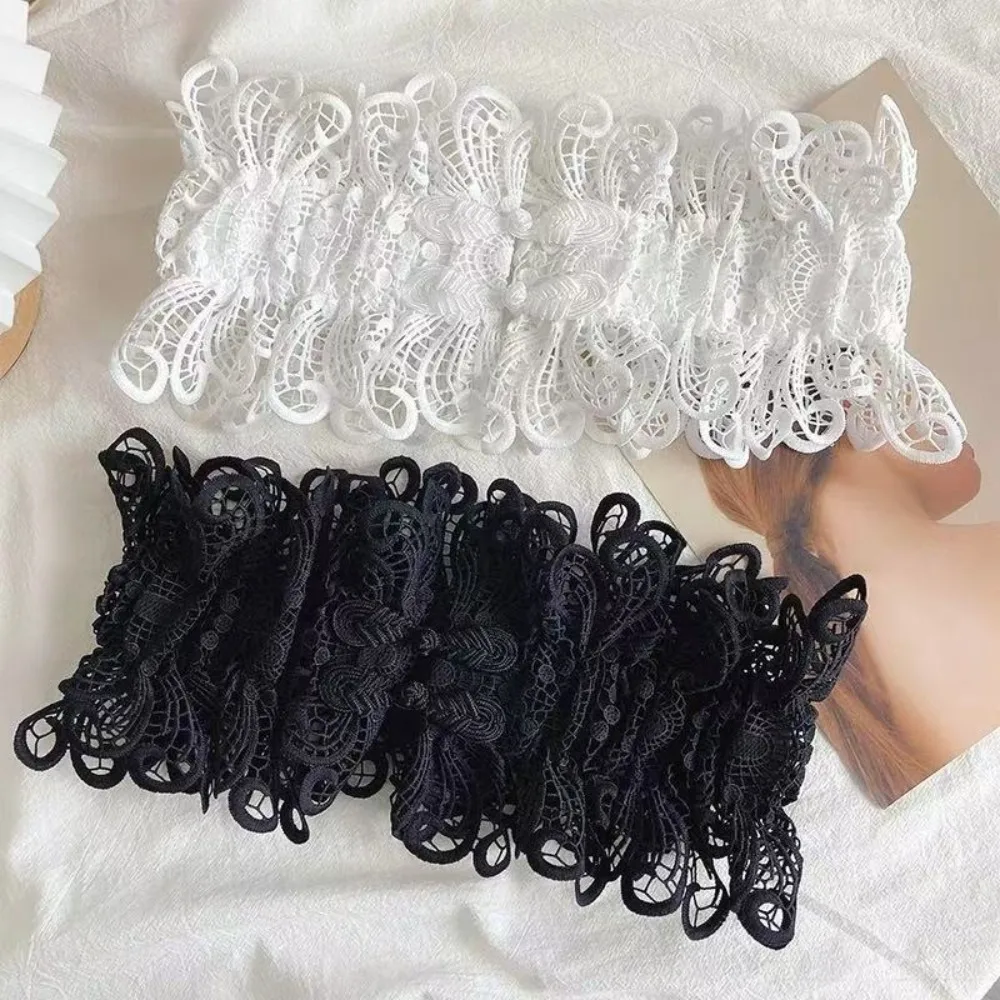 

Elegant Solid Color Lace Cummerbunds Hollow Tie Rope Corset Belt Waistband Elastic Wide Waist Corset Girl