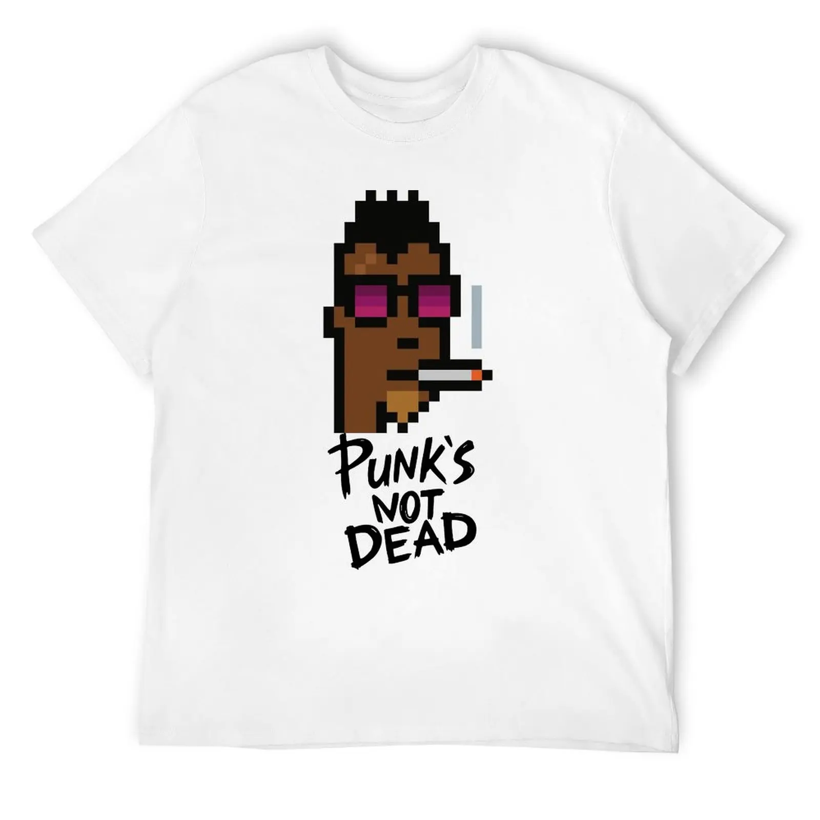 Smokey CryptoPunks NFT S for Sale T-shirt Fresh Move Top Tee Top Quality Home Funny Geek USA Size