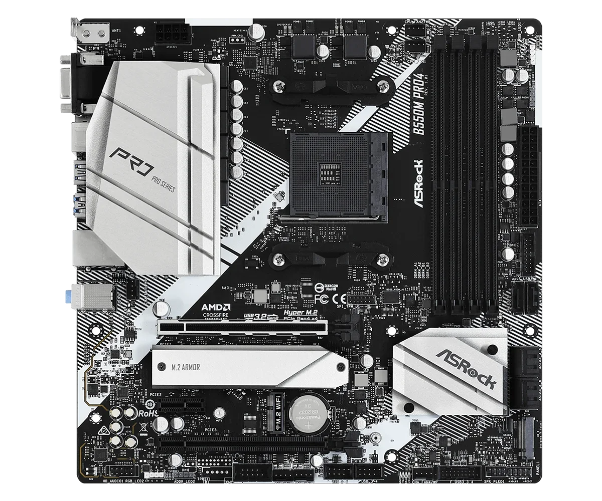 ASRock B550M Pro4＆Ryzen 5 5600X　セット ASRock B550M-HDV AMD 500シリーズ Socket AM4対応 AMD B550チップ