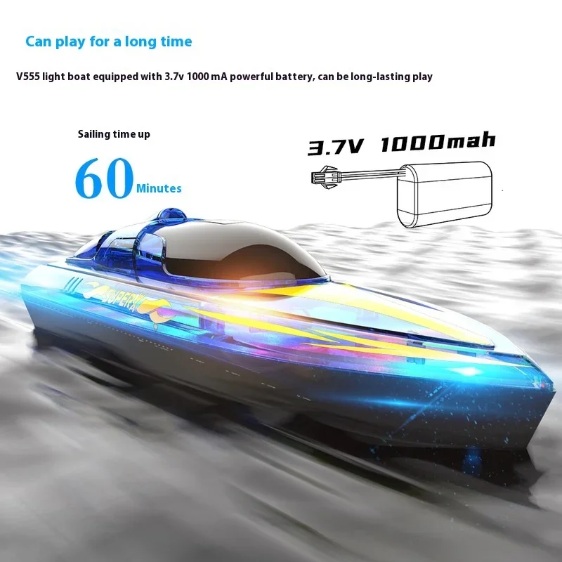 

hot Speedboat New Remote Control Boat Light Remote Control Boat Water Racing Light Remote Control Boat For Pool Toys