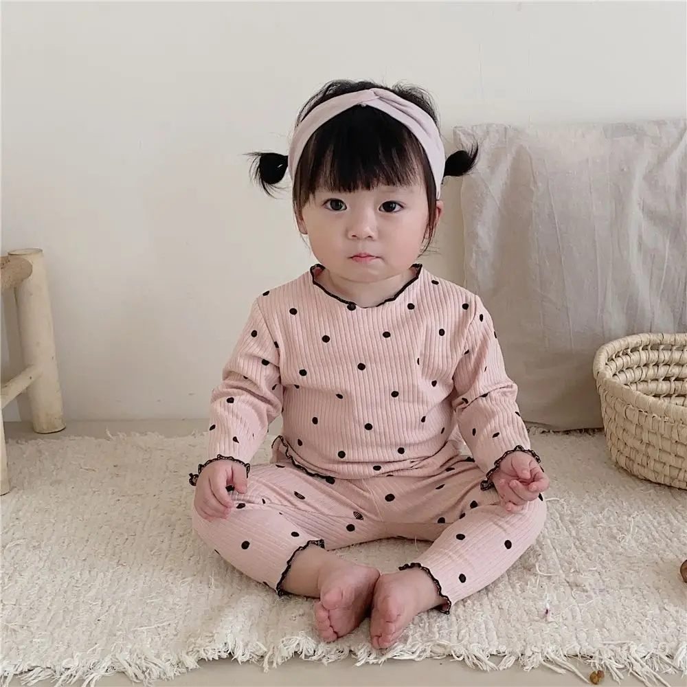 1-7 Jahre 2-teiliges Baby-Mädchen-Outfit mit langen Ärmeln, koreanische Mode, Frühling/Herbst, Eisseiden-Set für Kleinkinder, niedlicher Herz-Print, Kinderbekleidungs-Sets – Detail 7