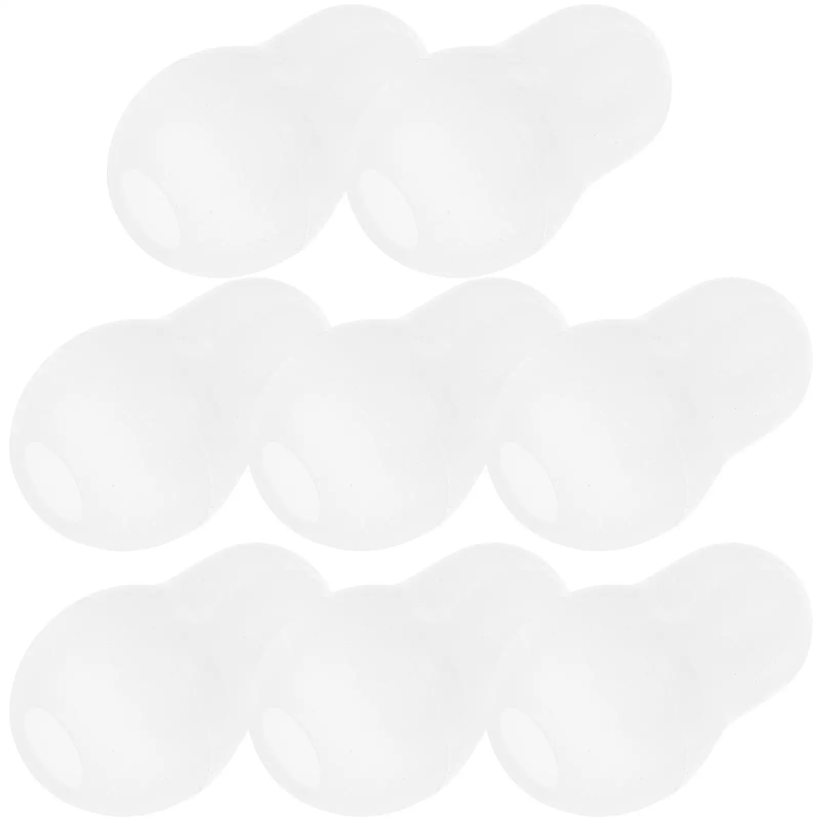 

8 Pcs White Stethoscope Earbuds Silicone Replacement Tips Comfortable PVC Earplugs Medical Supplies Teaching Equipment