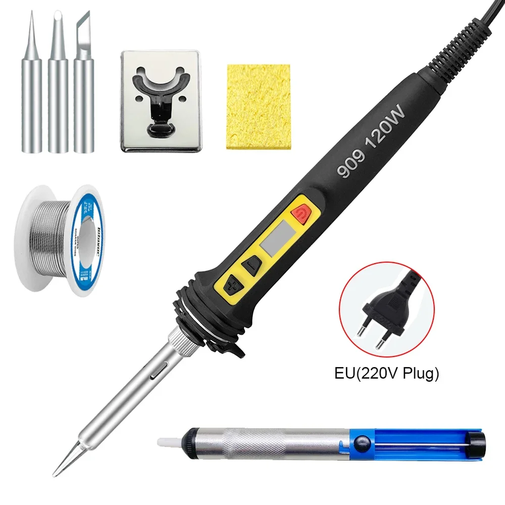 120 W/150 W Digitale Elektrische Lötkolben Kit Löten Werkzeug Set Dual Kalibrierung Temperatur 200-600C 907S909 schweißen werkzeug
