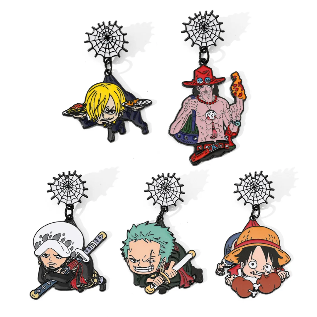Hot-Blooded Anime Pins Luffy, Zoro, Ace, Thousand Sunny Backpack Accessories, Clothing Pins, Brooches, Pin Gifts