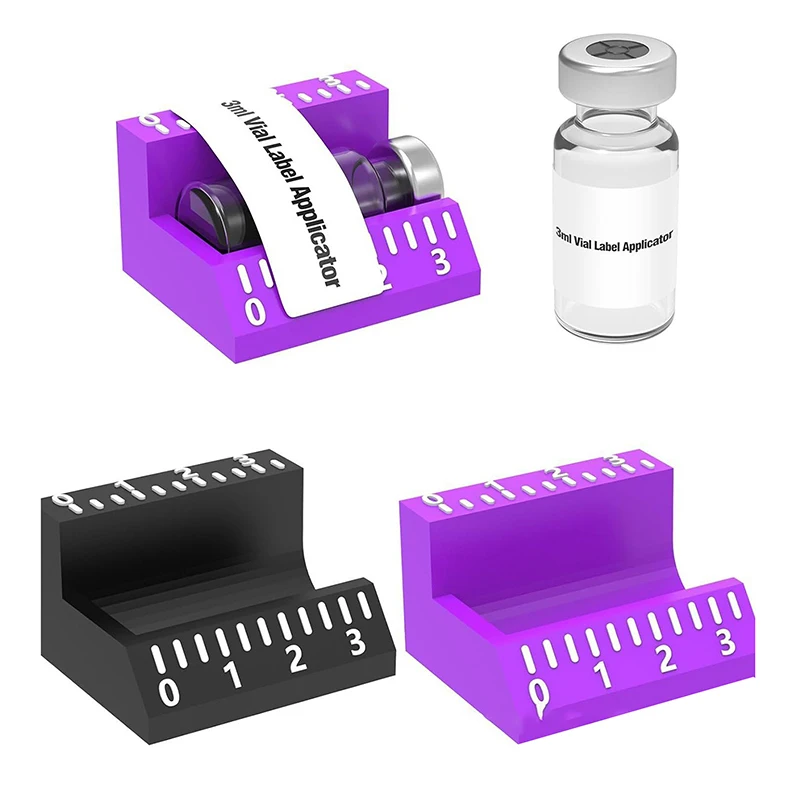 1/2Pcs PET 3ml/10ml Vial Label Applicator Easy Alignment Precise Application Sticker Alignment Tool Time-Saving Reusable