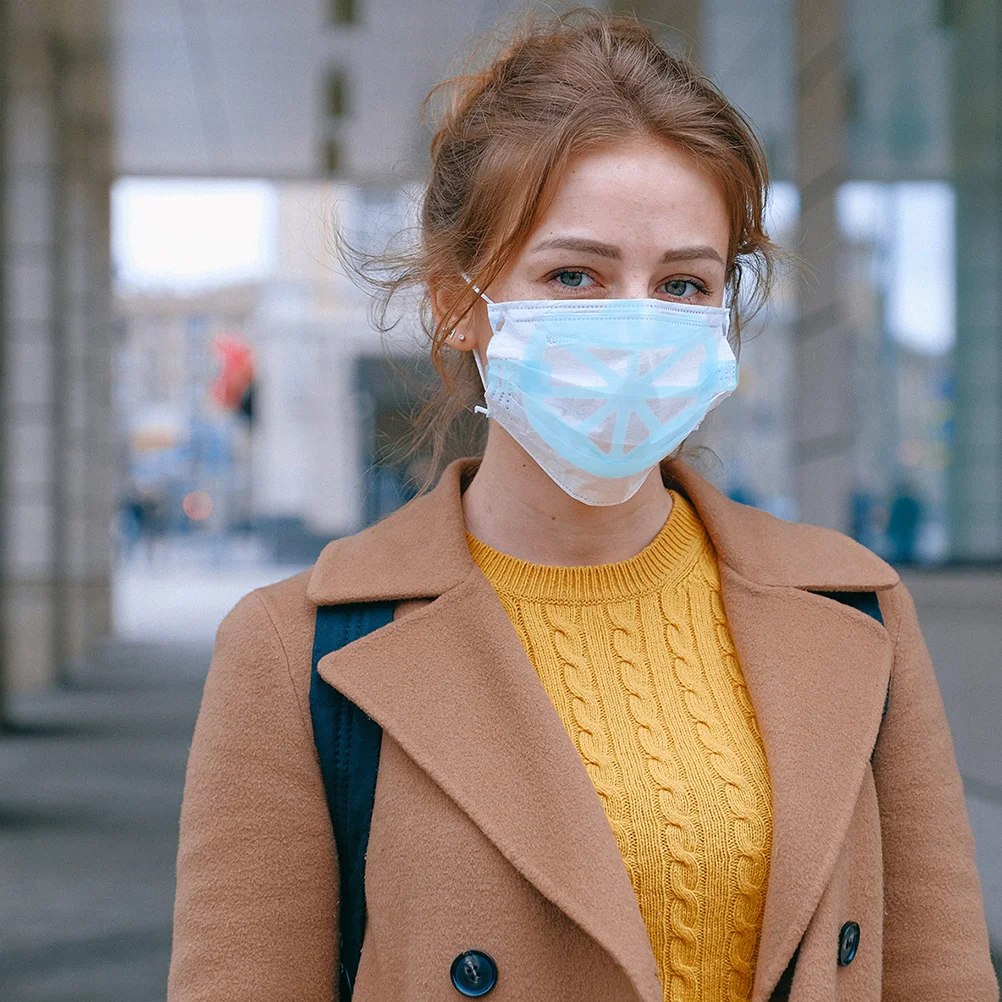 12 Pcs Masks Bracket Face Inner Support Frame 3D Blue Lipstick Protection Stand Nose Mouth