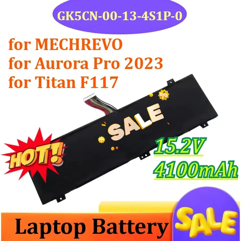 GK5CN-00-13-4S1P-0 15.2V 4100mAh 62.32Wh Laptop Replacement Battery for MECHREVO for Aurora Pro 2023 for Titan F117 Notebook