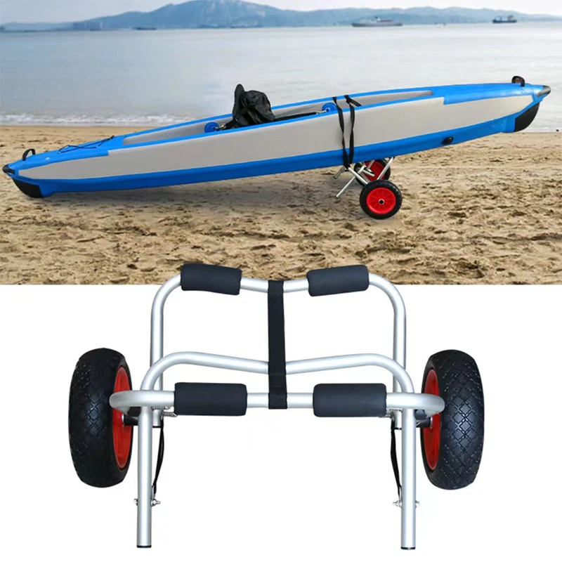 

Portable Folding Kayak Trolley With Removable Wheels,Universal Canoe Hand Cart Dolly Boat Carrier Trolley Cart Transport