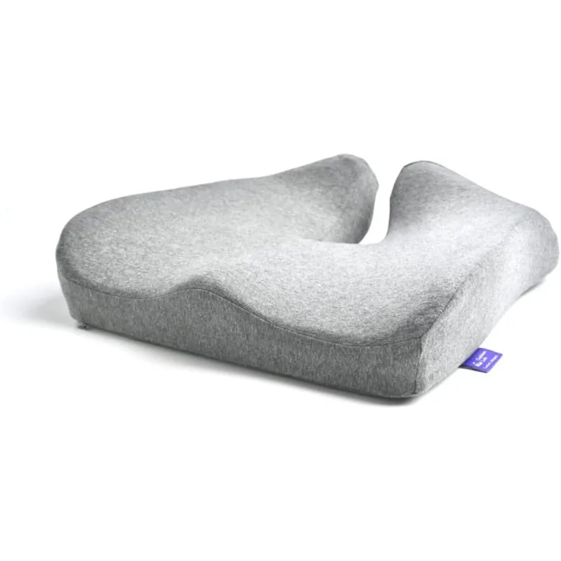 

Patented Pressure Relief Seat Cushion for Long Sitting Hours on Office/Home Chair, Car, Wheelchair - Extra-Dense Memory