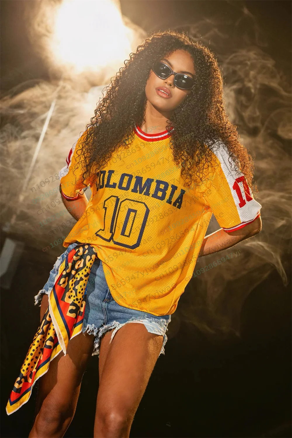 Maillot de football Columbia Classic No.10, t-shirt de sport à col rond, haut décontracté pour fête, streetwear, t-shirt d'été pour hommes et femmes