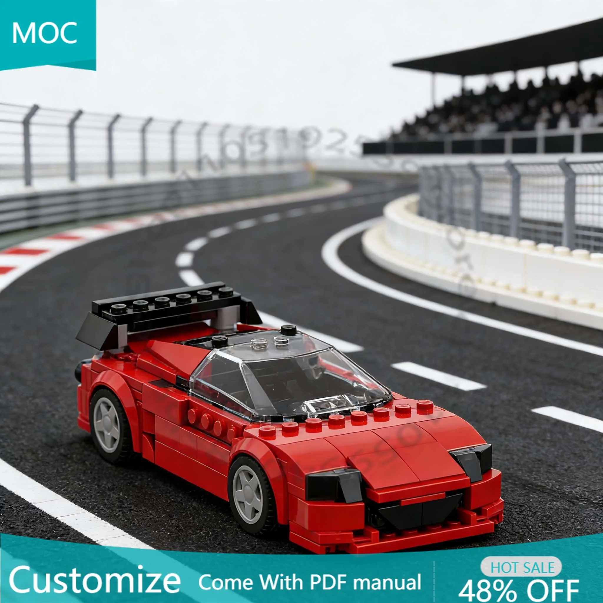 

282 детали: Собери машину своей мечты Supra Mk4 (76934 alt) MOC – Модульный конструктор для самостоятельной сборки, кирпичики для мальчиков, подарок на праздник