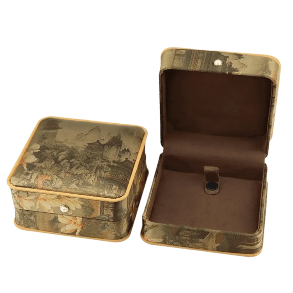 Vintage Brocade Fabric Brocade Jewelry Box Exquisite Embroidery Embroidery Jewelry Box Jewelry Storage Organizer For Women