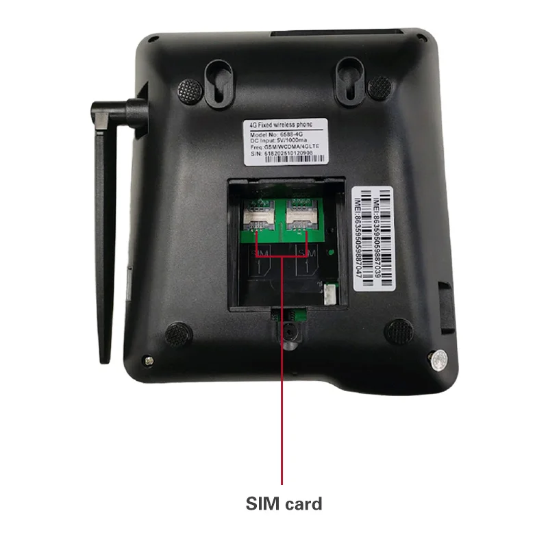 4G 2 Sim Card Fixed Wireless Phone Cordless Phone FWP Landline Dialer Payphone SMS Call In/Out Mobile Desktop Phone