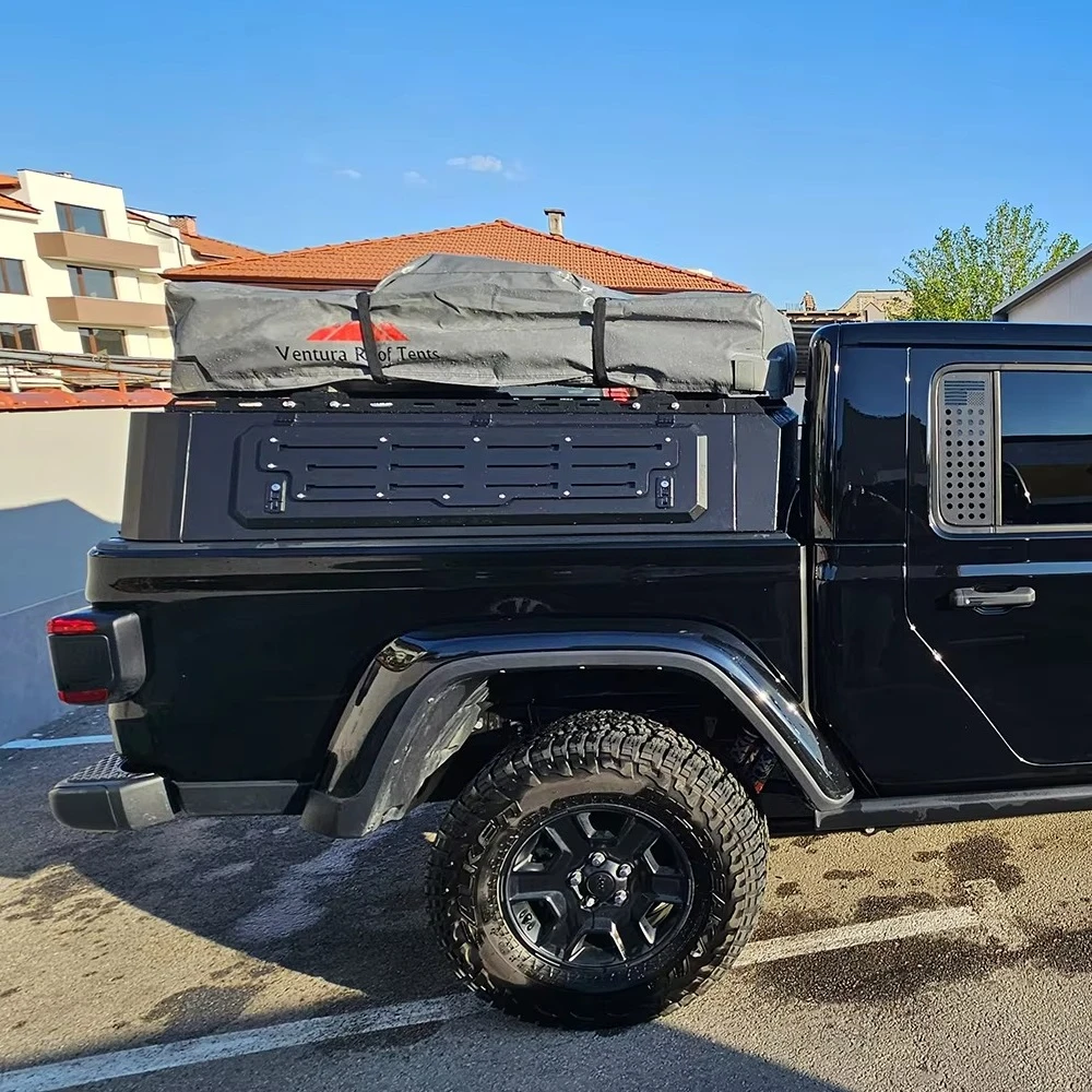 In Stock 4X4 Steel Pickup Bed Hardtop Tonneau Canopy Cover Low Waterproof Tonneau Cover Double Row No Tent for Jeep Gladiator