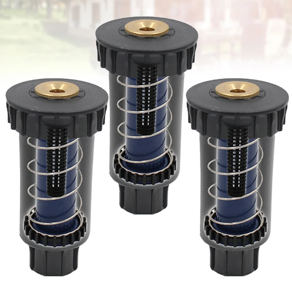 3pcs Pop-Up Sprinklers 360 180 90 Degree Adjustable Heads Built-In Filter Stainless Steel Spring For Lawn Yard Garden
