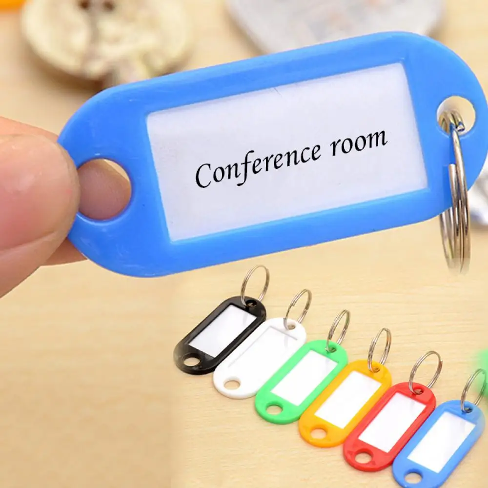 

Colorful Key ID Labels, Name Tags, Split Ring, Car Door Keyring, Keychain Random Color, New, 100Pcs