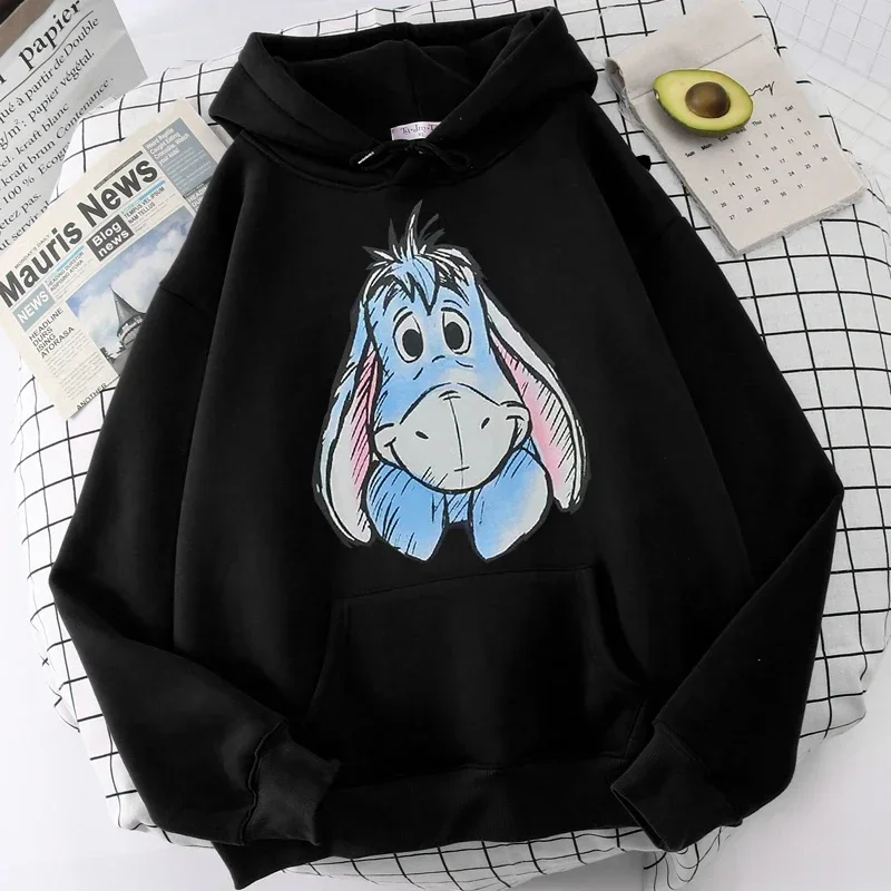 Women Hoodies Disney Winnie The Pooh and Honey Treee Eyore Hoodies Cartoon Long Sleeve Sweatshirts Fashion Hooded Clothes Tops