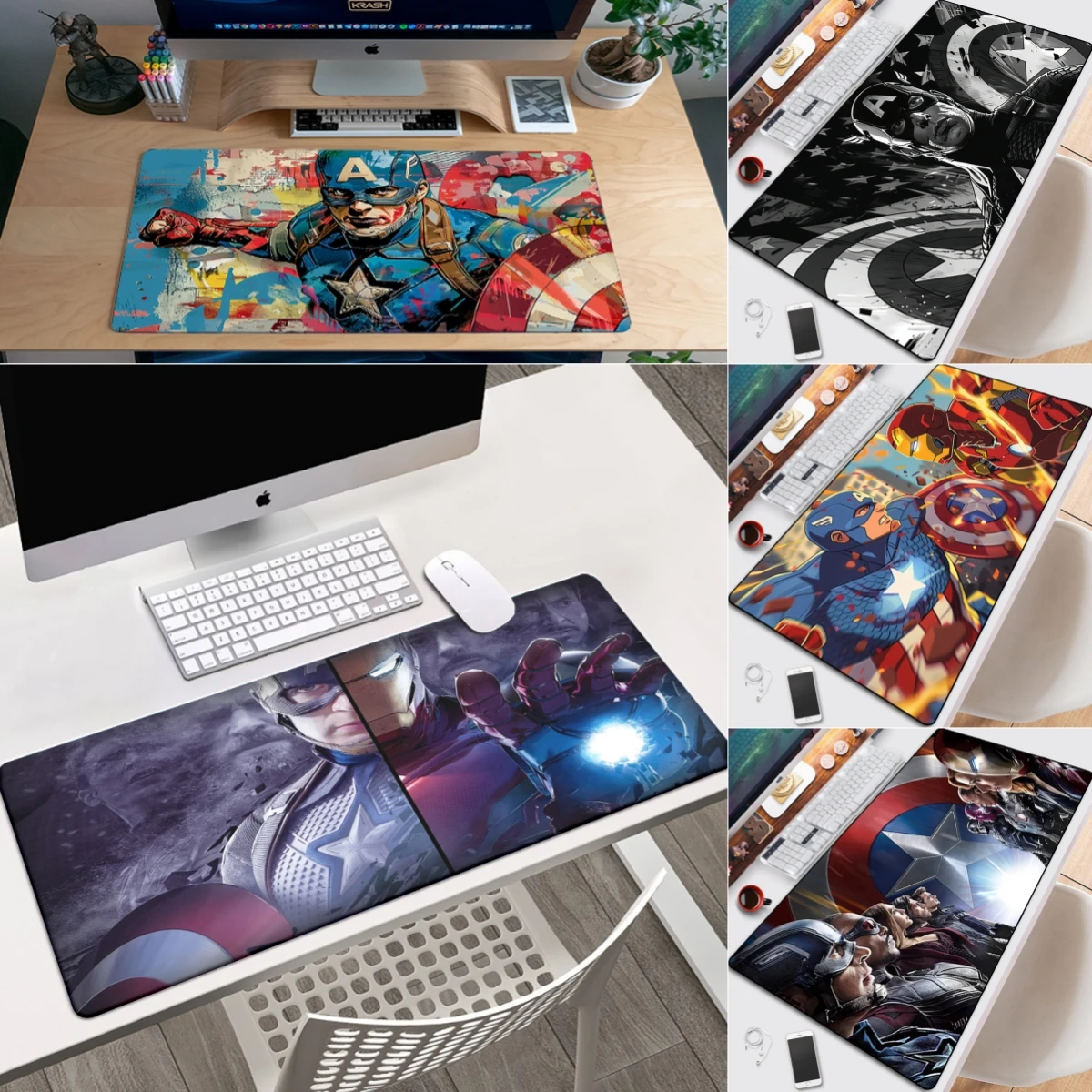 Large Mousepad XXL Marvel Captain America Pad Keyboard Gaming Accessories Mouse Mats Game Office Computer Desk Mat table mats