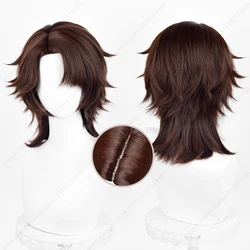 Puppeteer Cosplay Wig 40cm Long Dark Brown Heat Resistant Synthetic Hair