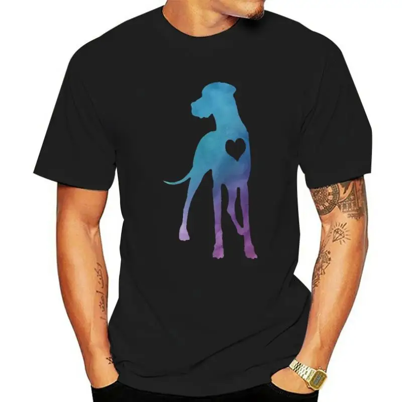 Great Dane Tshirts Great Dane Watercolor T Shirt Awesome Oversize Tee Shirt Cotton Graphic Men Tshirt