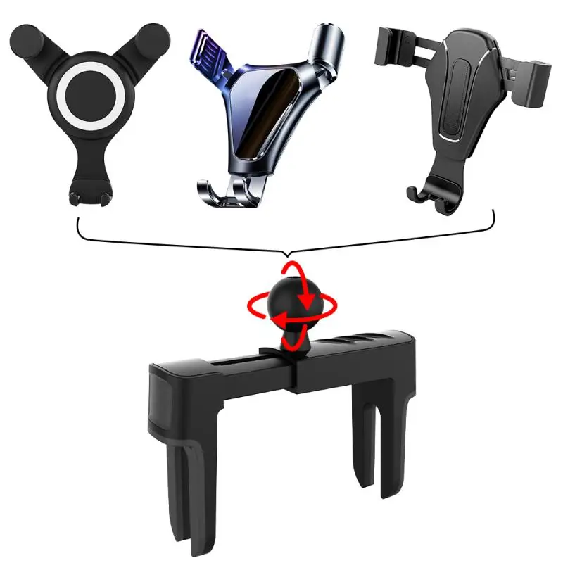Air Outlet Barb Clamp Round Multifunctional Universal 360 Degree Rotation Car Accessories Gps Bracket Air Outlet Bracket