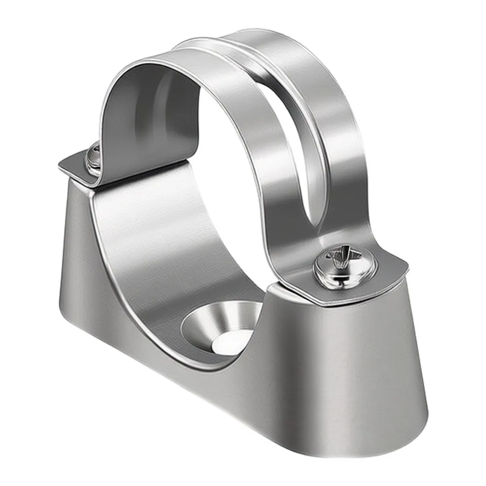 Wall Mount Saddle Pipe Clamps in Aluminum Alloy Construction with Pre Drilled Base for Reliable Tubing Support