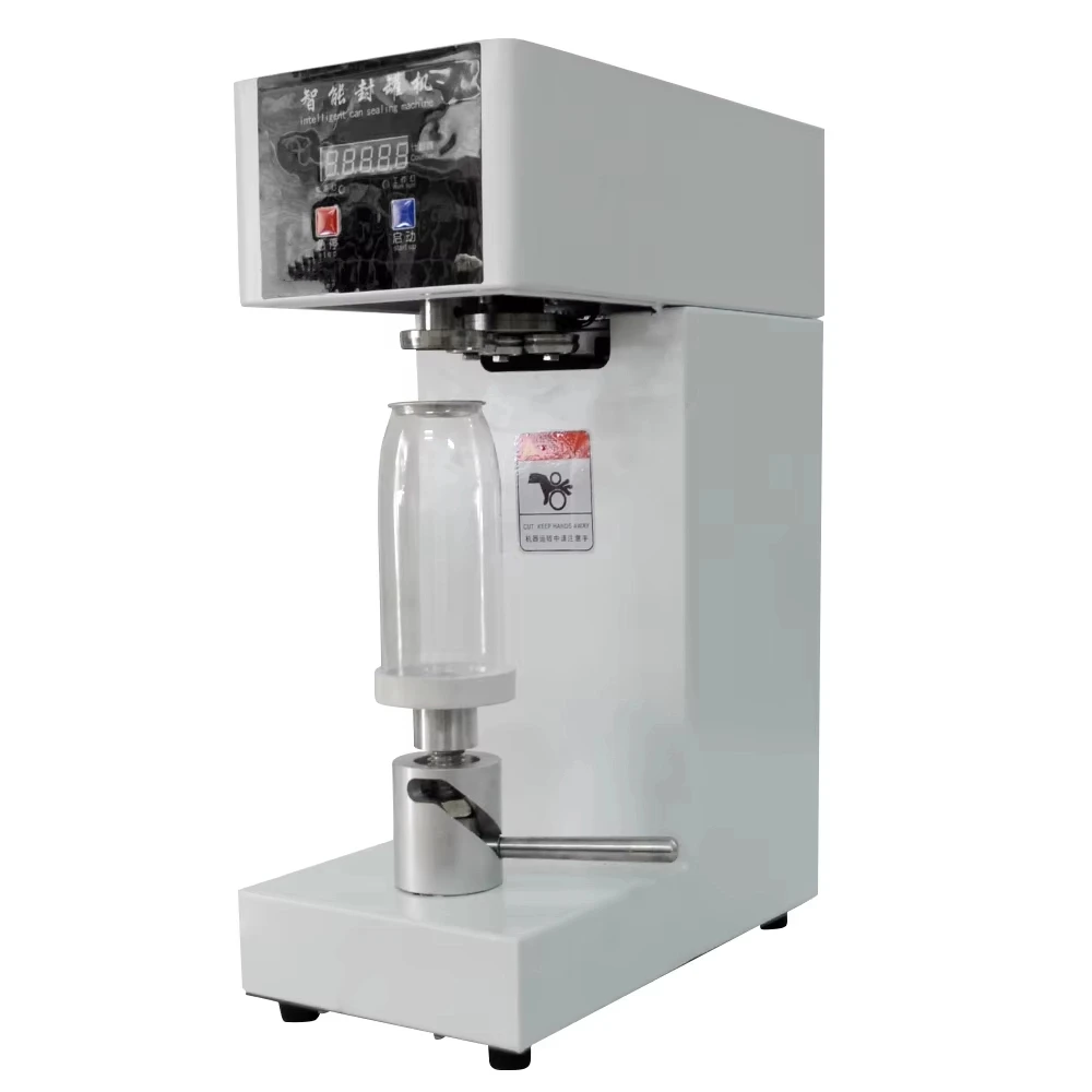 

QLS-180 220V/110V Commercial Plastic Can Beverage Coffee Milk tea And Drink bottle sealer Smart Panel Can Sealing Machine