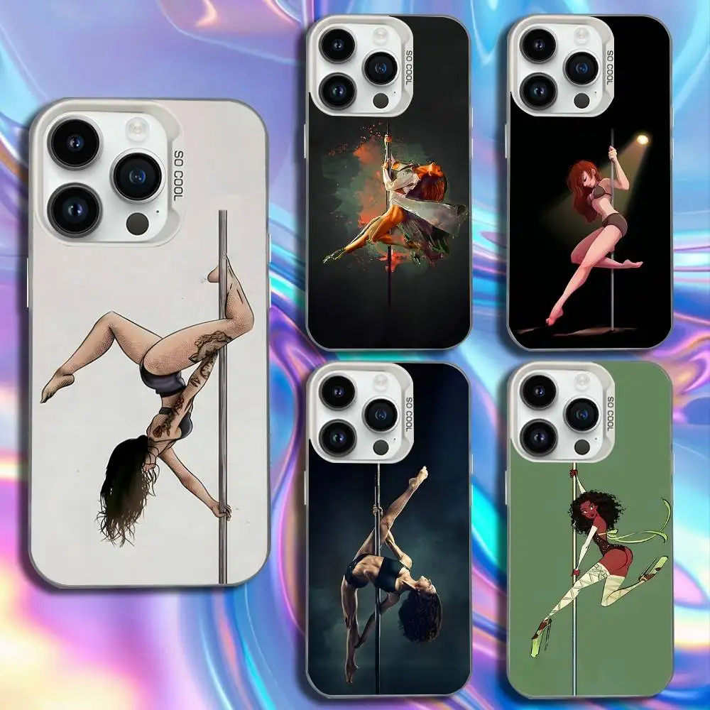 

Pole Dance Dancing Fitness Phone Case For iPhone 17,16,15,14,13,12,11,Mini,Pro,SE,MAX White Matte Shockproof Cover