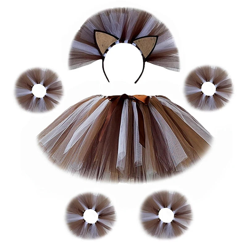 Animal Lion Girl Tutu Skirt for Kids Christmas Halloween Costumes Toddler Baby Girls Fluffy Tutus Children Tulle Skirts Outfits