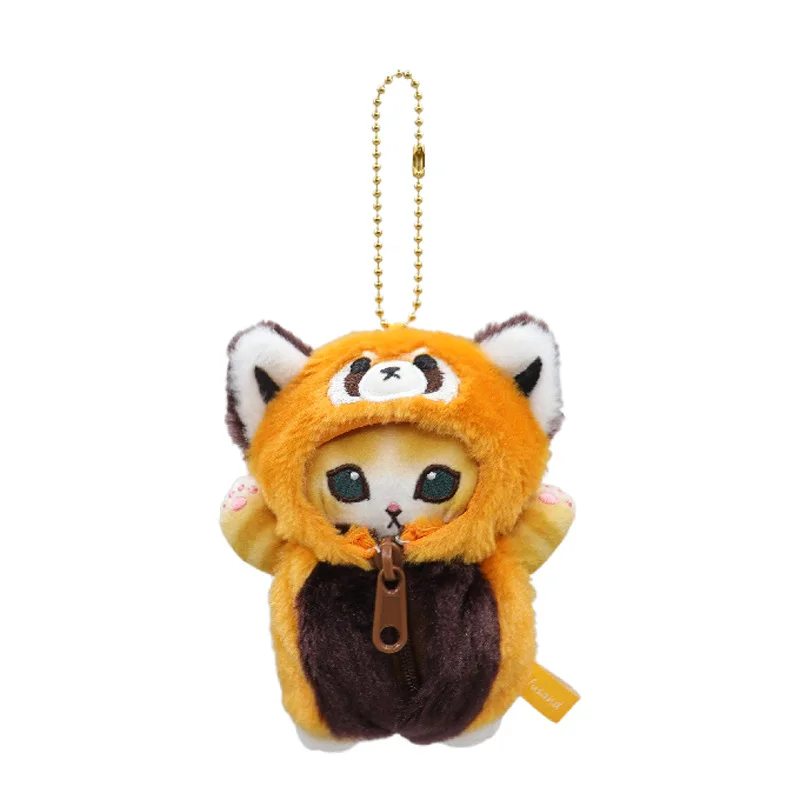 Kawaii dessin animé Mofusand mignon requin chat série animale raton laveur renard en peluche jouet sac à dos porte-clés poupée ami anniversaire cadeau créatif