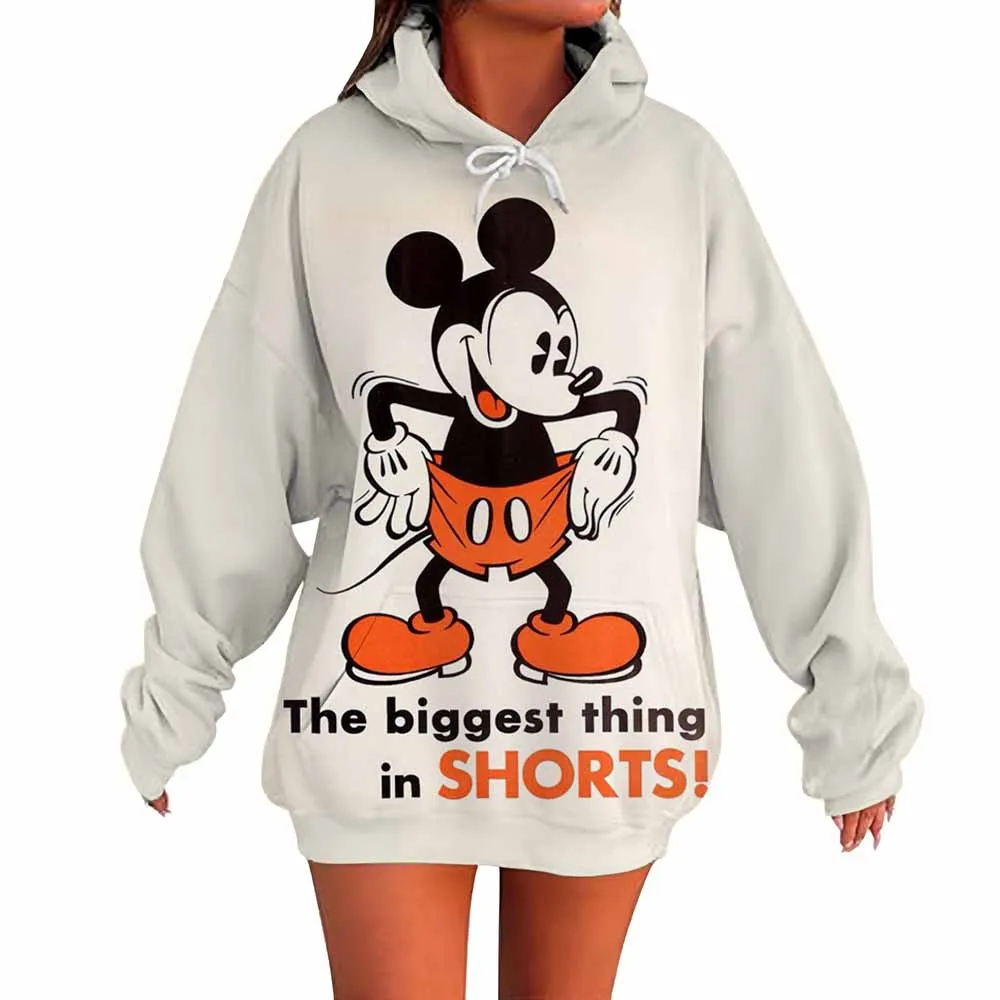 Sudadera con capucha moda mujer Harajuku estética Disney Mickey Mouse estampado sudaderas clásicas Unisex Vintage con capucha jerseys sudaderas
