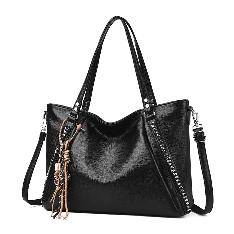 

Large Capacity Women PU Leather Handbags Shoulder Bags High Quality Ladies Solid Tote Messenger Bags for Women Big Shopping Bag
