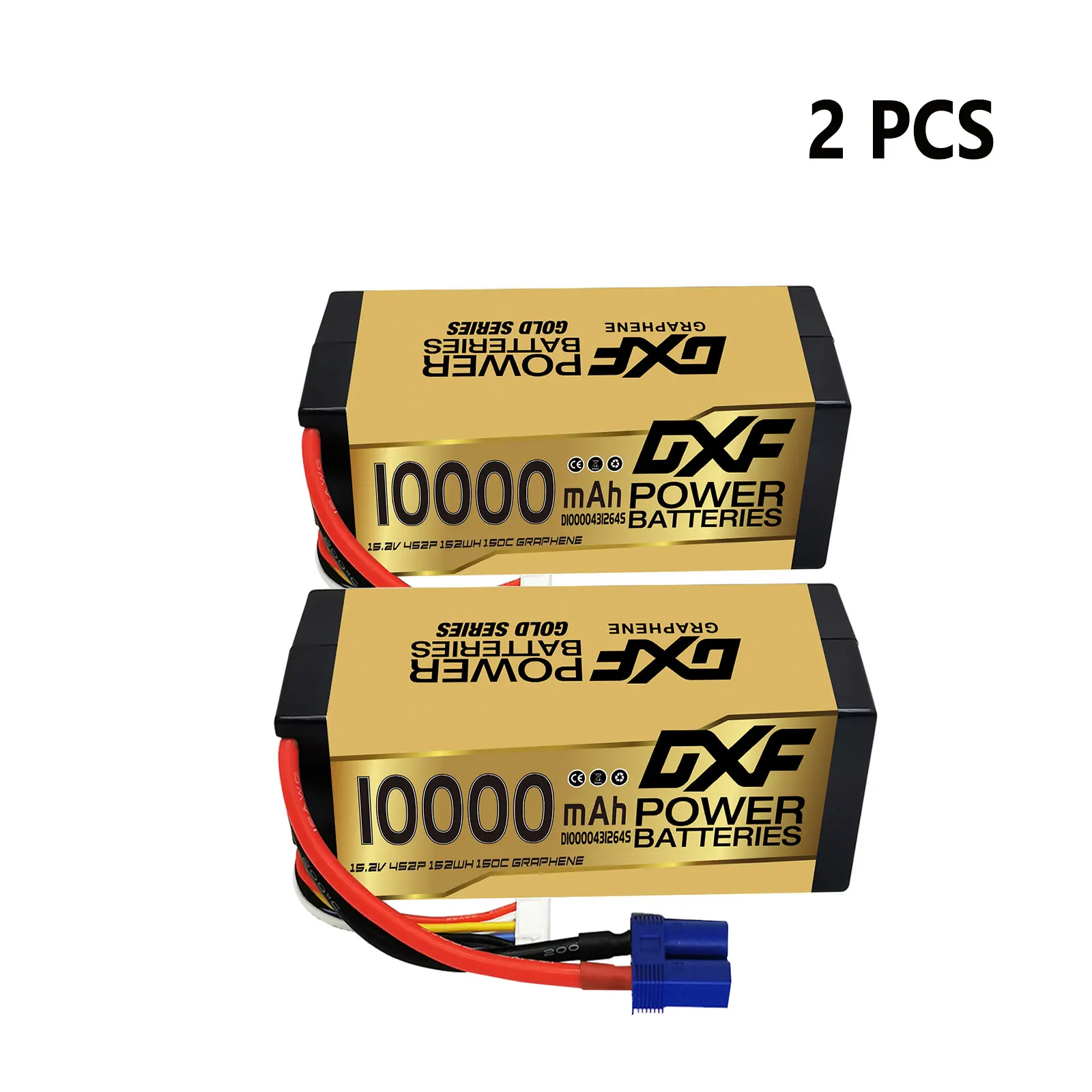 DXF 4S Lipo-batterij 10000mAh 15,2V 150C harde behuizing batterij met XT90-connector voor auto vrachtwagen tank RC Buggy Truggy Racing Hobby