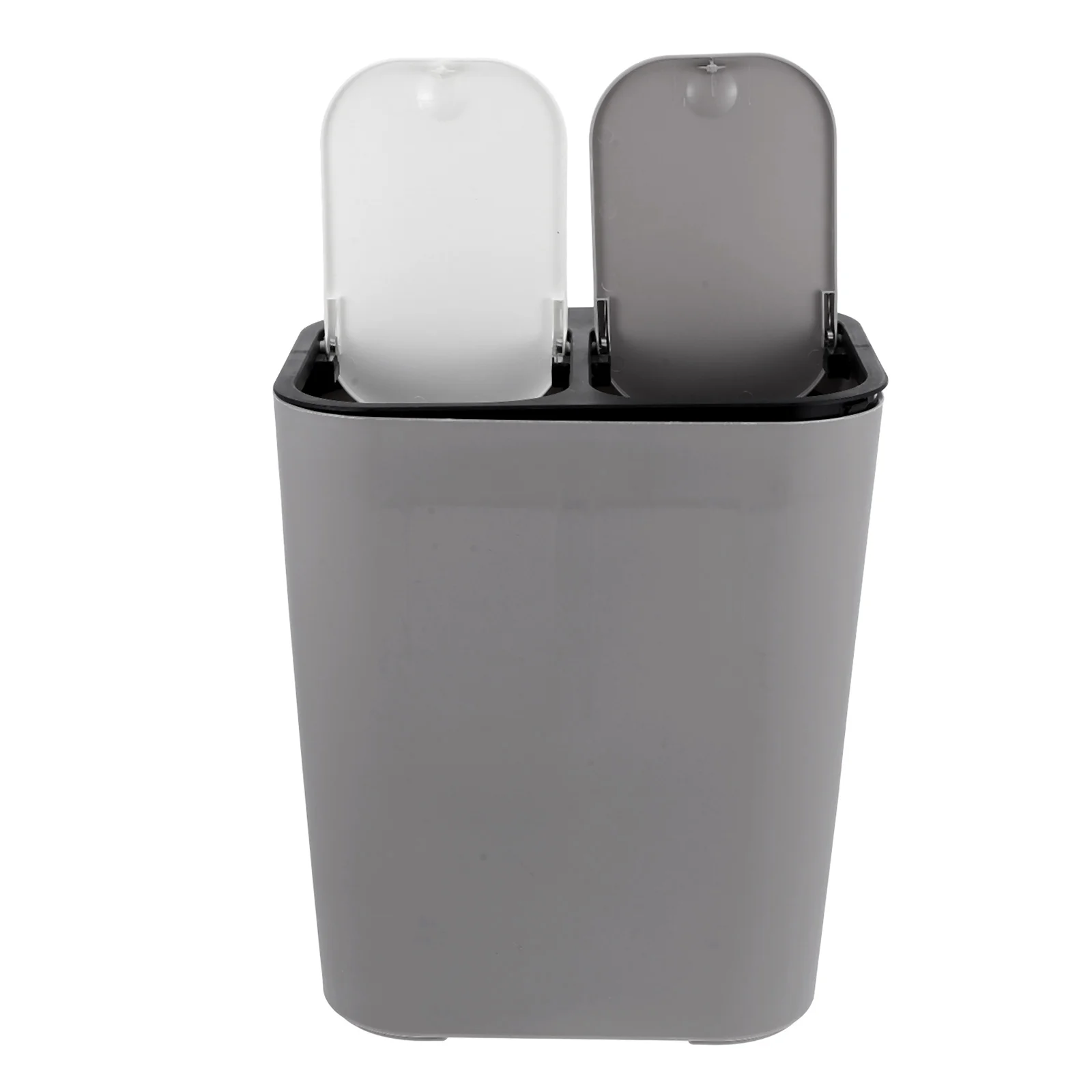 

Garbage Can Dual Waste Bucket Rubbish Bin Kitchen Trash Bedroom 2 Compartments with Cover