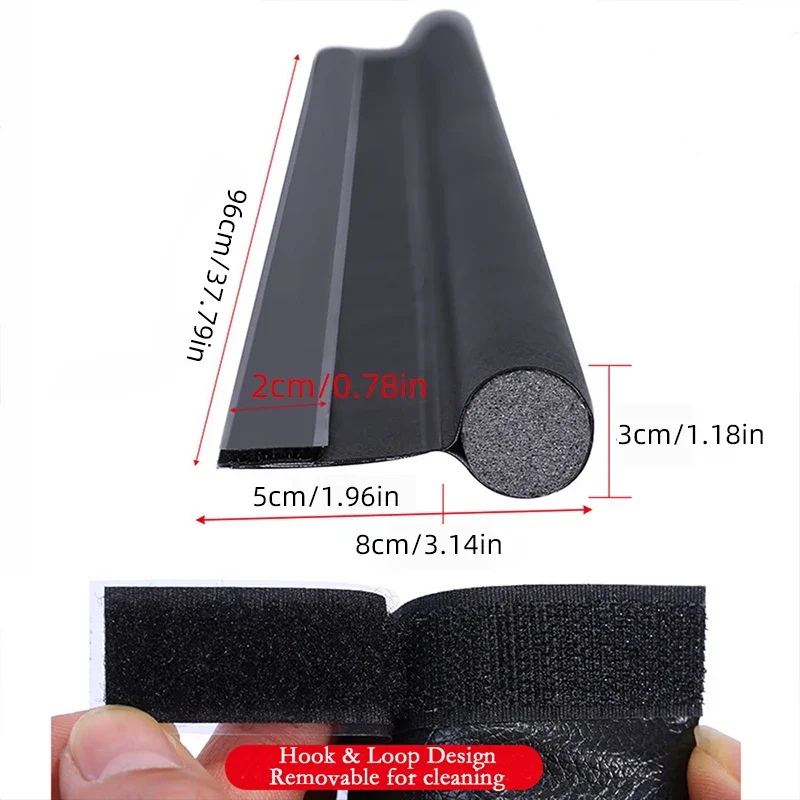PU Under Door Draft Stopper Bottom Door Sealing Strip Wind Noise Acustic Foam Under Door Stripping Seal Blocker Guard Holder