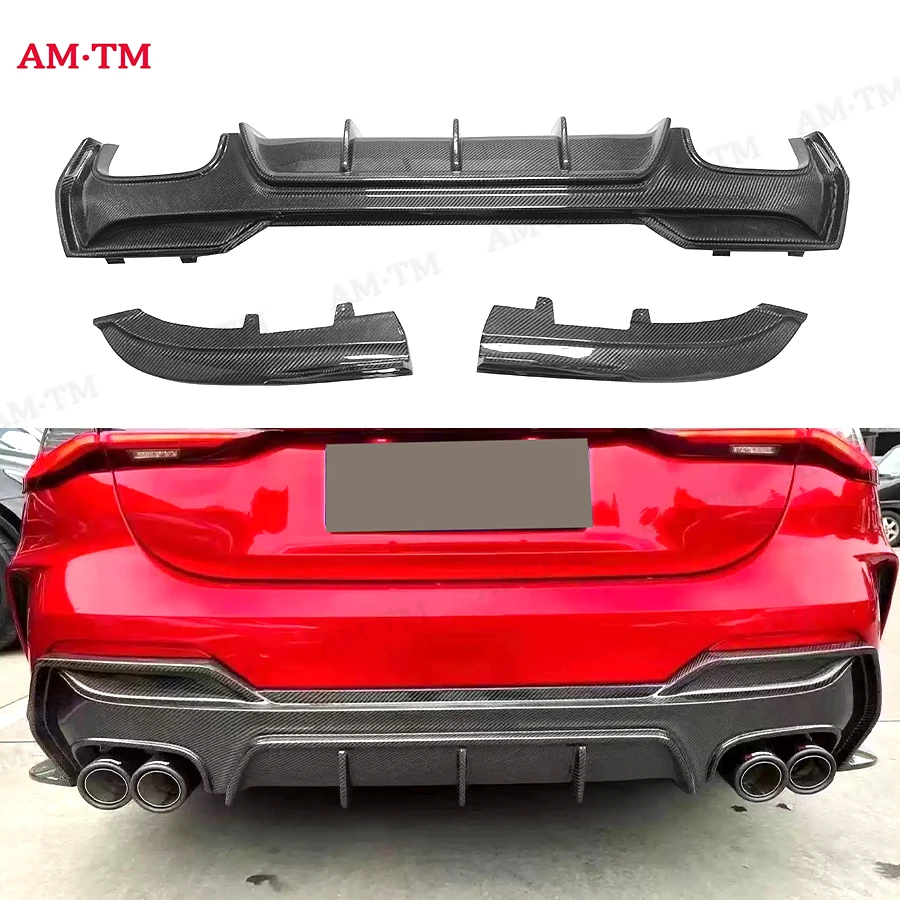 

Для BMW 4 серии G22 G23 420 425i 2021+ Карбоновый задний диффузор, сплиттеры, спойлер, накладка на бампер, комплект для тюнинга кузова