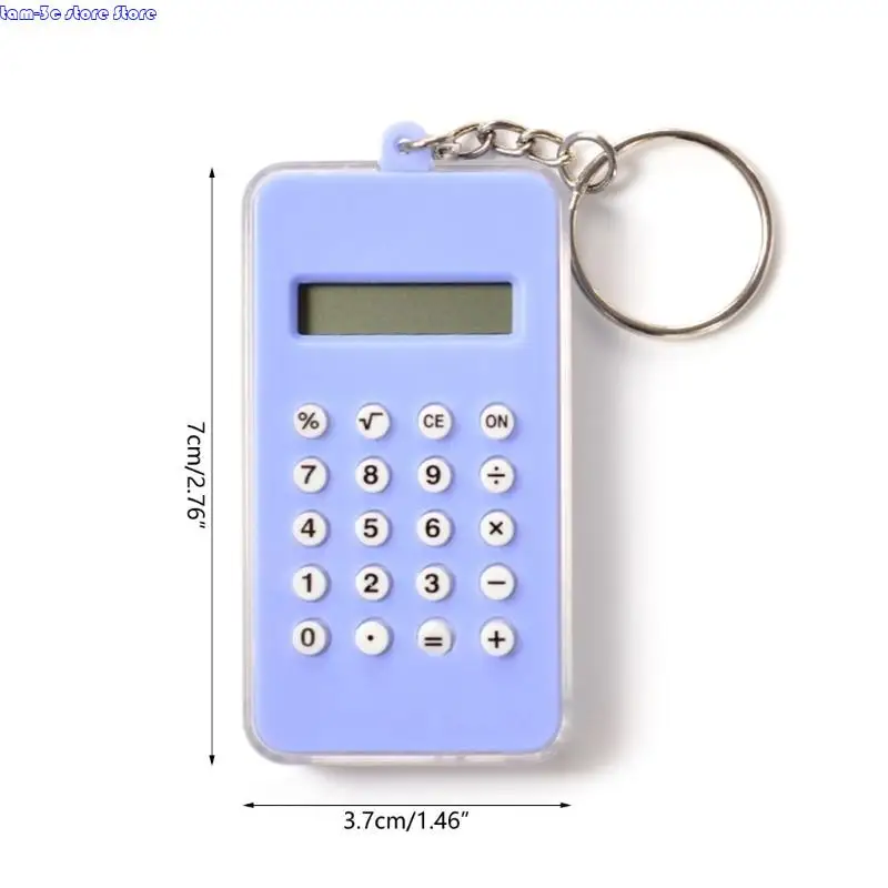 キーチェーンバックル付きD0UAミニポータブル計算機8桁の子供のための迷路と基本的な計算機誕生日パーティーのお願い