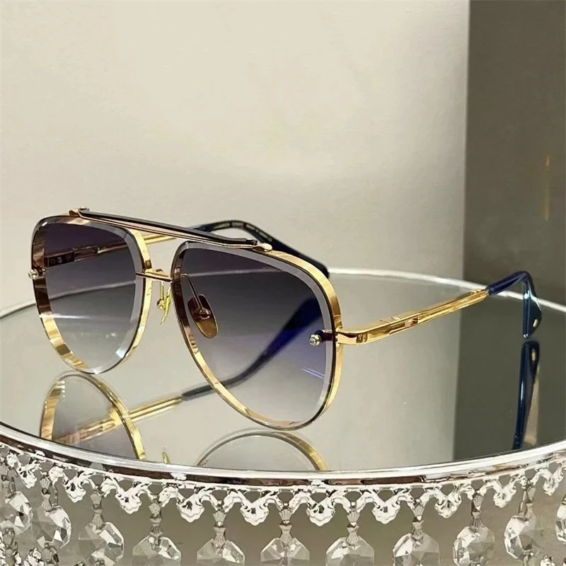 Mach Eight zonnebril dames heren pilot dubbele brug luxe designer legering mode outdoor brillen tinten voor reizen