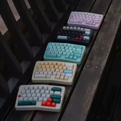 QK Alice Split Keyboard Kit Custom Dual Mode 2.4G Wireless Wired Gasket Structure Mechanical Keyboard Kit Accessories for DIY