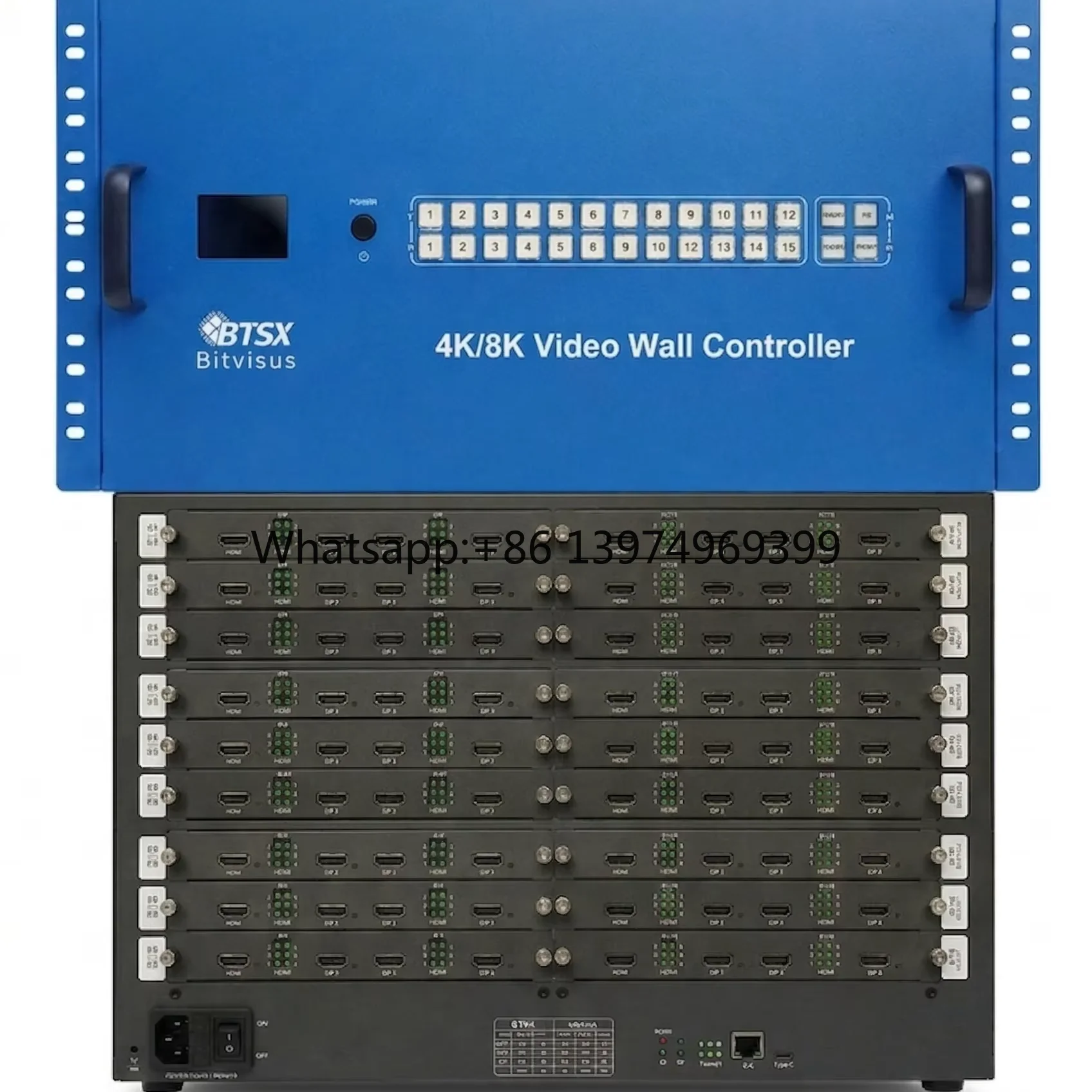 Bitvisus 36 in 36 Out 4K60 Modular Seamless Matrix Video Wall Controller. Equipped with High Definition Processing Chip