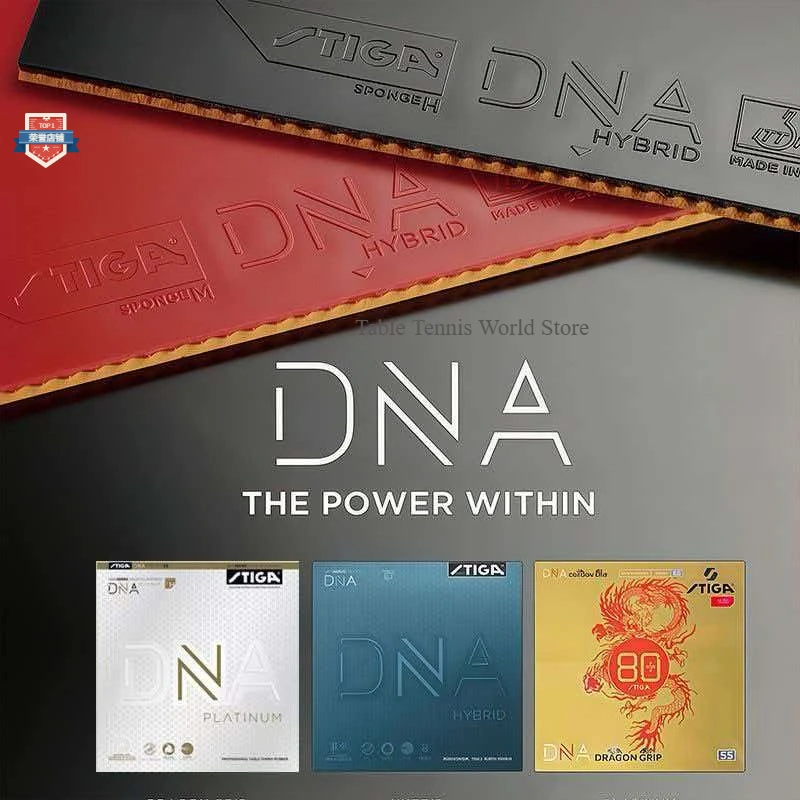 Genuine STIGA DNA‑Platinum Hybrid‑Series Inverted Rubber Pad, Professional Non‑Tacky Ping‑Pong Rubber Sheet Manufactured Germany
