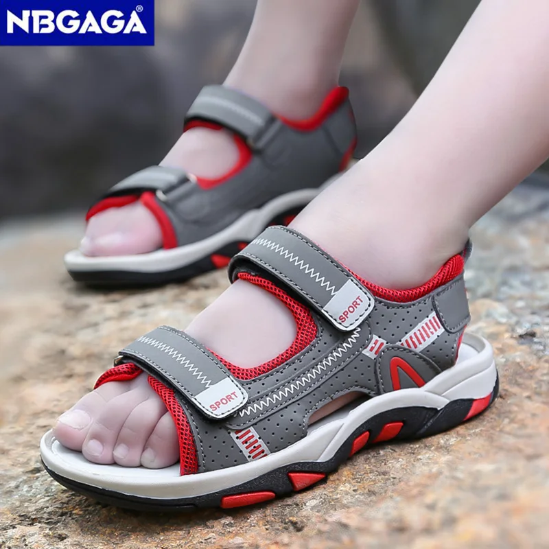 

Детские спортивные сандалии для мальчиков, дышащая уличная пляжная обувь на мягкой подошве, летние детские повседневные прогулочные сандалии, противоскользящие
