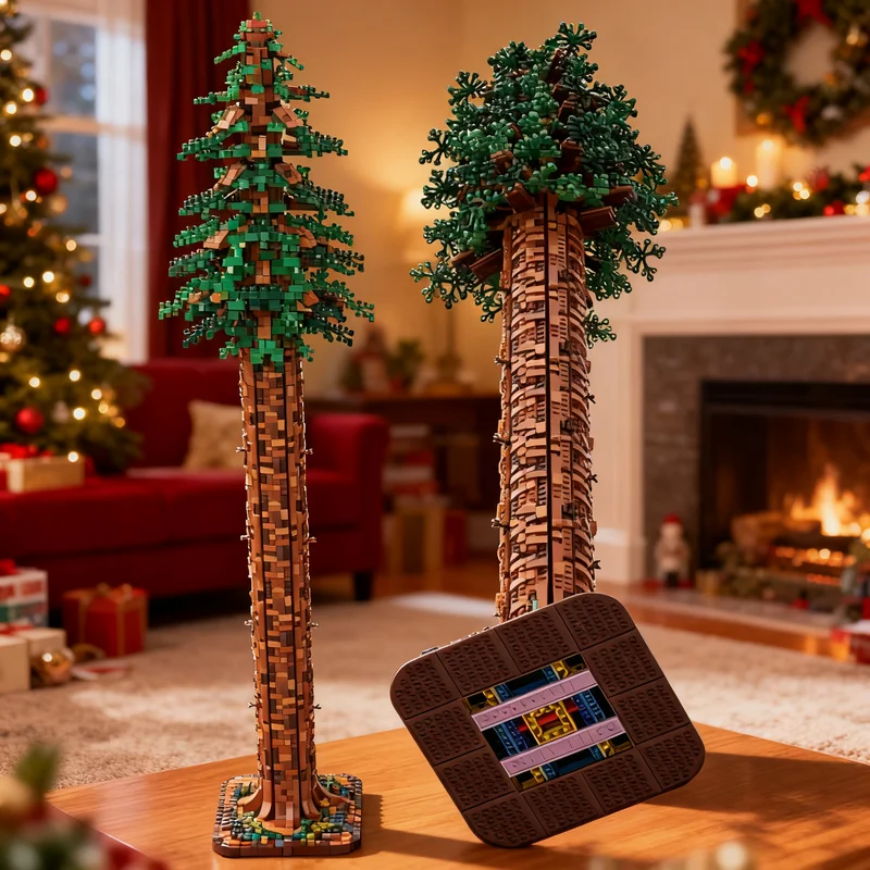 3129pcs MOC Icons Redwood Tree Sequoia sp. Model Building Blocks Construction Toy Display Assemble Craft Education Creative