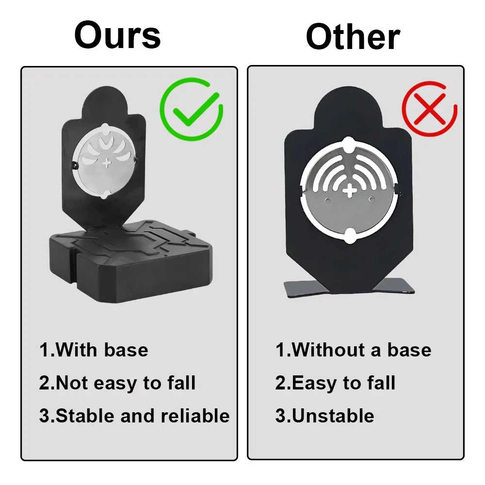 

1/3 шт. металлические мишени для стрельбы, мини-пневматический пистолет, пуля, мишень 360 ° Вращающаяся реактивная мишень для тренажера стрельбы страйкбольного оружия