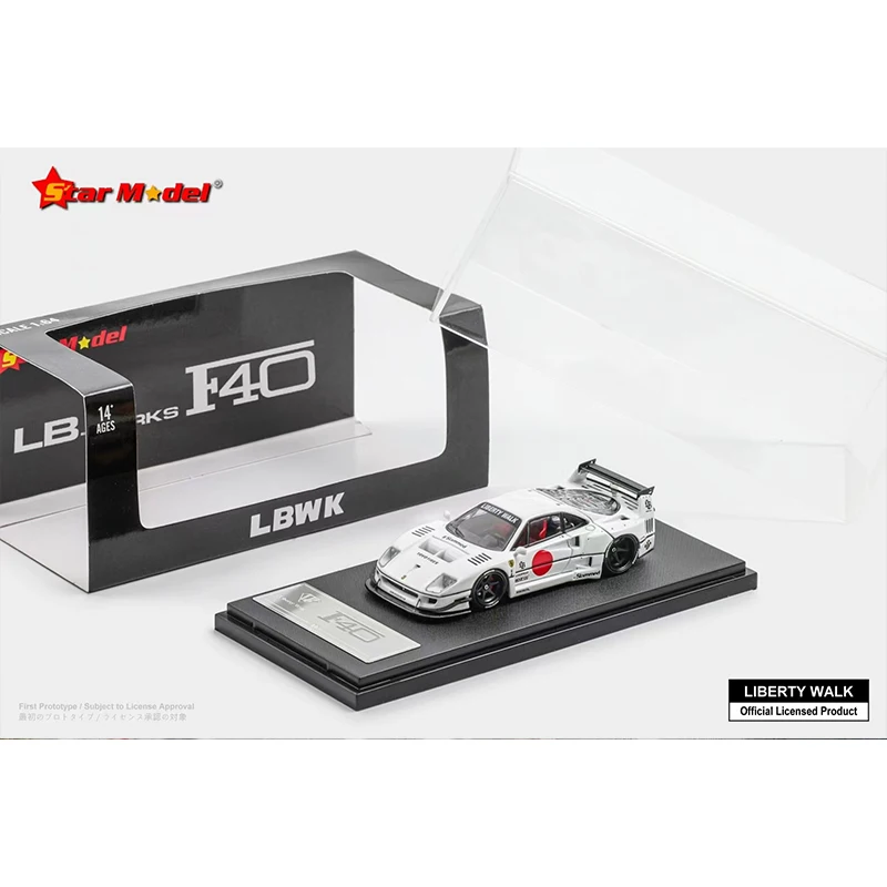 PreSale STAR 1:64 LBWK F40 Opened Hood Diecast Car Model Collect Miniature Toys