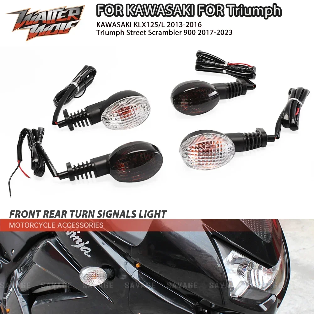 Motorcycle Turn Signal Light For KAWASAKI D-TRACKER 125 150 250 NINJA 250R KLR650 For YAMAHA MT03 660 Front Rear Flashing Lamp